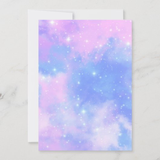 Halloween Unicorn Uitnodiging (Achterkant)