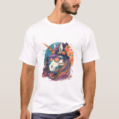 Halloween Unicorn Witch Bats T-shirt (Voorkant)