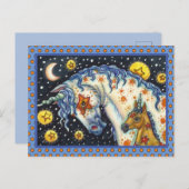 HALLOWEEN UNICORNS, STAR HORSE & COLT FANTASY BRIEFKAART (Voorkant / Achterkant)