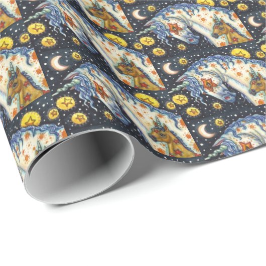 HALLOWEEN UNICORNS, STAR HORSE & COLT FANTASY CADEAUPAPIER (Rol Hoek)