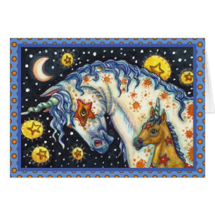 HALLOWEEN UNICORNS, STAR HORSE & COLT FANTASY CARD