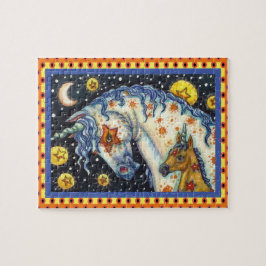 HALLOWEEN UNICORNS, STAR HORSE & COLT FANTASY LEGPUZZEL