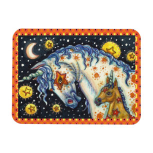 HALLOWEEN UNICORNS, STAR HORSE & COLT FANTASY MAGNEET