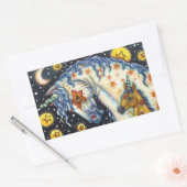 HALLOWEEN UNICORNS, STAR HORSE & COLT FANTASY RECHTHOEKIGE STICKER (Envelop)