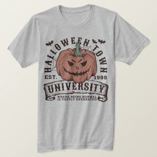 Halloween Universiteit met Pompoen T-shirt (Design voorkant)