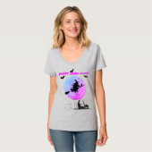 Halloween V-Neck White Steel T-shirt (Voorkant volledig)