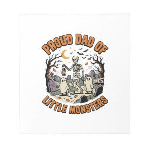Halloween Vader Kleine Monsters Nacht Notitieblok