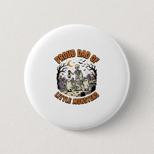 Halloween Vader Kleine Monsters Nacht Ronde Button 5,7 Cm