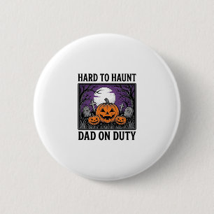 Halloween vader shirt moeilijk te achtervolgen gra ronde button 5,7 cm