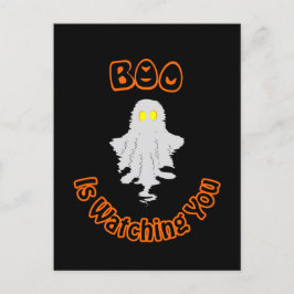 Halloween vakantie Briefkaart | Boo kijkt naar je