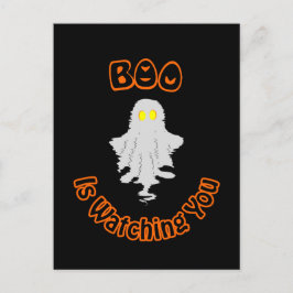 Halloween vakantie Briefkaart | Boo kijkt naar je