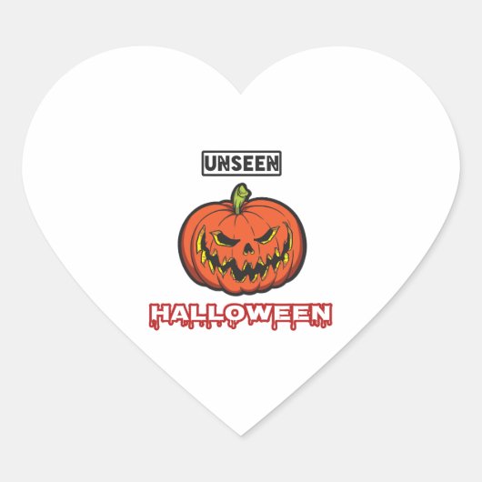 Halloween-vakantie Hart Sticker (Voorkant)