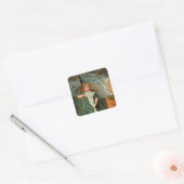 Halloween vakantie heks Vierkante Sticker (Envelop)