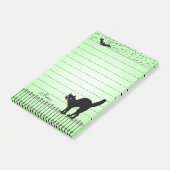 Halloween Vakantie Silhouetten Zwarte Kat Groen BG Post-it® Notes (Schuin)
