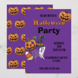 Halloween Vakantie Uitnodiging Halloween Uitnodigi