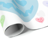 Halloween valentijn Pastel gothic Creepy Hearts Cadeaupapier (Rol Hoek)