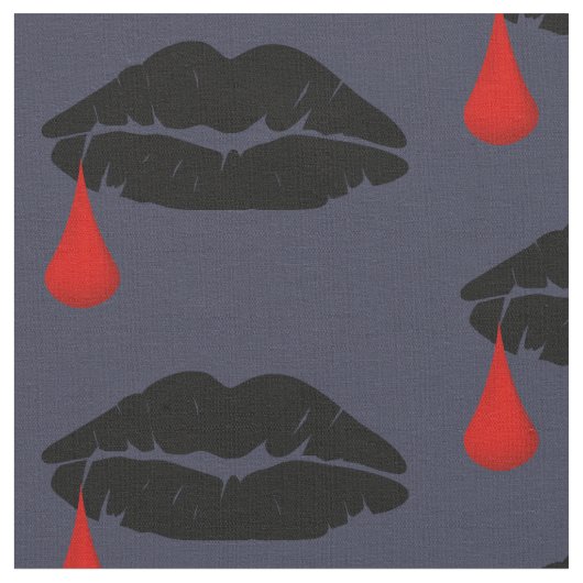Halloween Vamp Kiss Stof (Close Up)