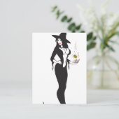 halloween vamp witje briefkaart (Staand voorkant)