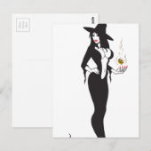 halloween vamp witje briefkaart (Voorkant / Achterkant)
