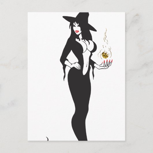 halloween vamp witje briefkaart (Voorkant)