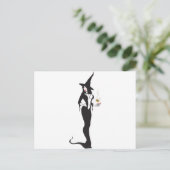 halloween vamp witje briefkaart (Staand voorkant)