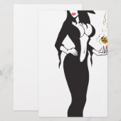 halloween vamp witje briefpapier (Voorkant / Achterkant)