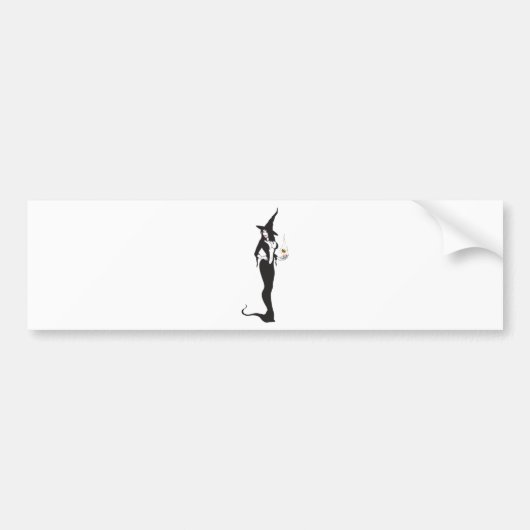 halloween vamp witje bumpersticker (Voorkant)