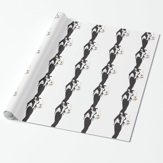 halloween vamp witje cadeaupapier (Uitgerold)