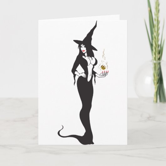 halloween vamp witje kaart (Voorkant)