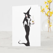 halloween vamp witje kaart (Gele Bloem)