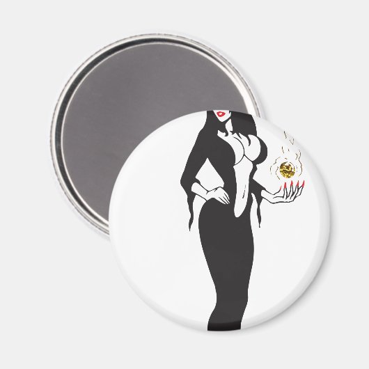 halloween vamp witje magneet (Voorkant / Achterkant)