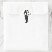 halloween vamp witje ronde sticker (Tas)