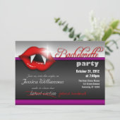 Halloween Vampier Bachelorette Party Uitnodigingen (Staand voorkant)