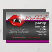 Halloween Vampier Bachelorette Party Uitnodigingen (Voorkant / Achterkant)