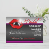 Halloween Vampier Bruids Douche Uitnodigingen (Staand voorkant)