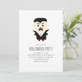 Halloween vampier kostuumfeest. Enge Dracula Kaart (Staand voorkant)