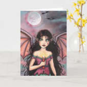 Halloween Vampier met Kaart met Kaars (Gele Bloem)