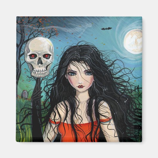 Halloween Vampier Schedel Magneet (Voorkant)