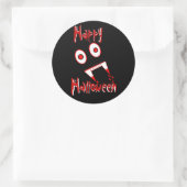 Halloween Vampier tanden Ronde Sticker (Tas)