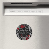 Halloween vampier thema bruiloft opslaan van de da magneet (Insitu (Vaatwasser))