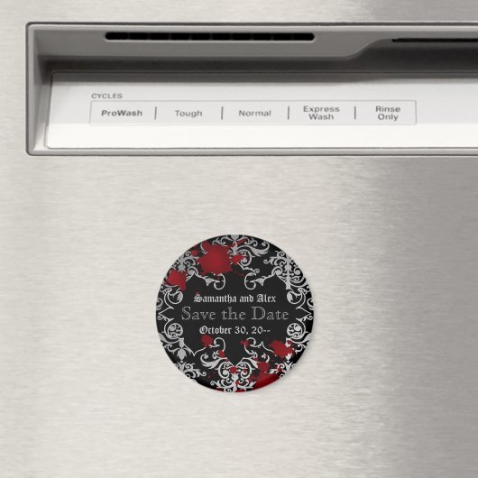 Halloween vampier thema bruiloft opslaan van de da magneet (Insitu (Vaatwasser))