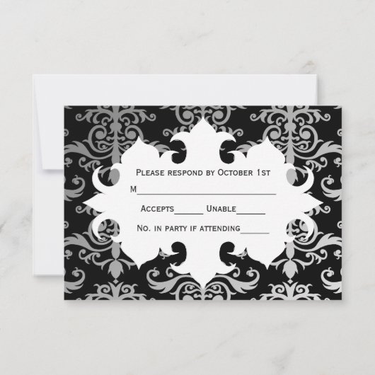 Halloween vampier thema bruiloft RSVP (Achterkant)