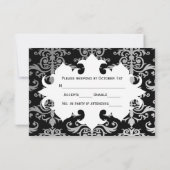 Halloween vampier thema bruiloft RSVP Kaartje (Achterkant)