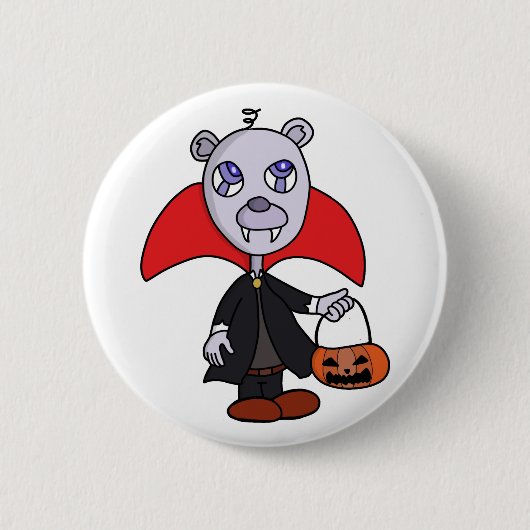 Halloween Vampier Trick or Treat Ronde Button 5,7 Cm (Voorkant)