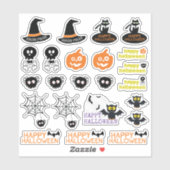 Halloween Vampier Vleermuis Heks Pet Spin Web Skul Sticker (Vel)