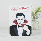 Halloween Vampiers & Vampieren Aangepaste Uitnodig Kaart (Staand voorkant)