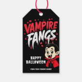 Halloween Vampiertanden Cadeaulabel (Voorkant)