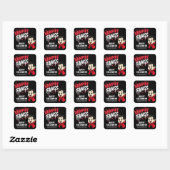 Halloween Vampiertanden Vierkante Sticker (Vel)