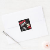 Halloween Vampiertanden Vierkante Sticker (Envelop)