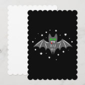 Halloween Vampire Bat Fangs Creepy Stars Kaart (Voorkant / Achterkant)